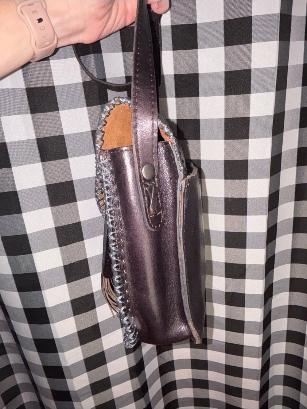Patricia Nash Beaumont Black Tooled Leather Crossbody Bag - Picture 3 of 9